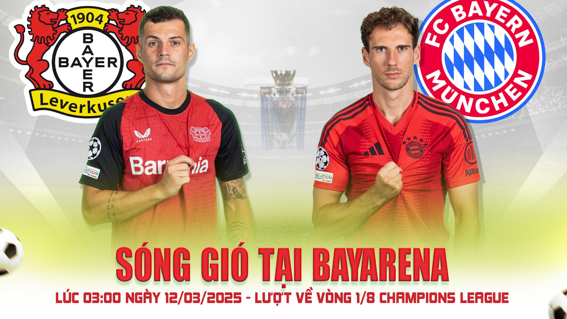 CO88 Bayer Leverkusen vs Bayern Munich - 03:00, Ngày 12/03/2025 | Vòng 1/8 Champions League