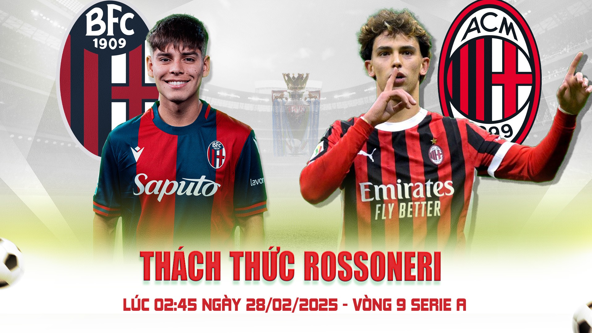 CO88 Trận Đấu Bologna vs AC Milan - Vòng 9 Serie A (02:45, 28/02/2025)